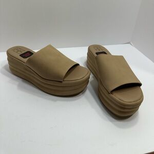 No Boundaries All Tan Platform Sandals